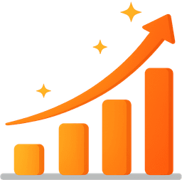 Icône graphique - augmentation des revenus